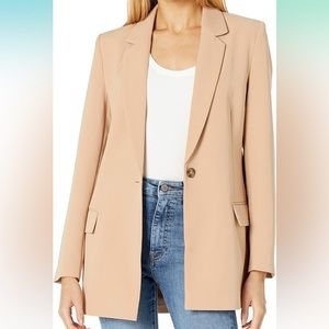the Drop Blake longline blazer - Praline color